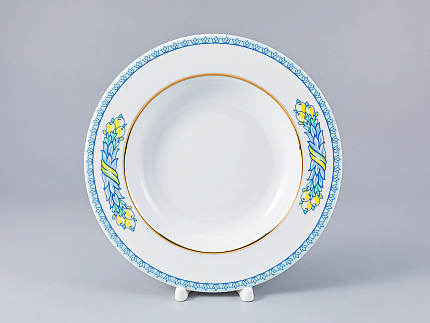 Тарелка форма Европейская 225 мм рисунок Высоцкая. Azzurro, арт. 80.37140.00.1