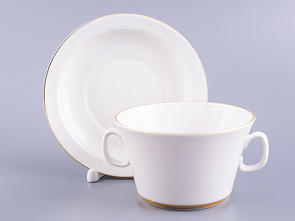 Чашка с блюдцем для бульона Молодежная Золотая лента арт. 81.10974.00.1