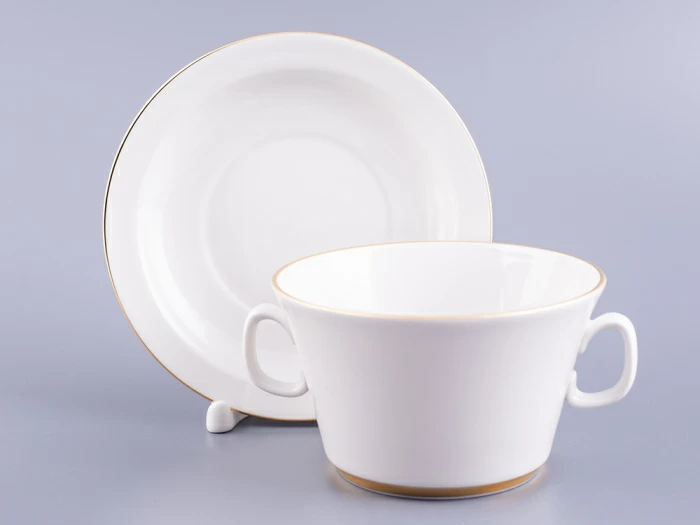 Чашка с блюдцем для бульона Молодежная Золотая лента арт. 81.10974.00.1, 