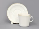 Чашка с блюдцем кофейная 205 мл., форма Молодежная, рисунок Золотая лента, арт 81.16426.00.1, 