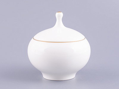 Сахарница форма Яблочко Золотой кант арт. 80.04411.00.1