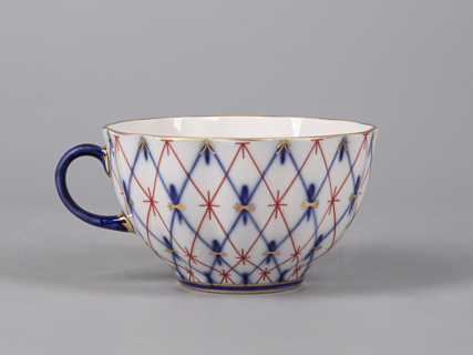 Чашка с блюдцем форма Тюльпан рисунок Сетка 1950, арт. 81.30860.00.1, 