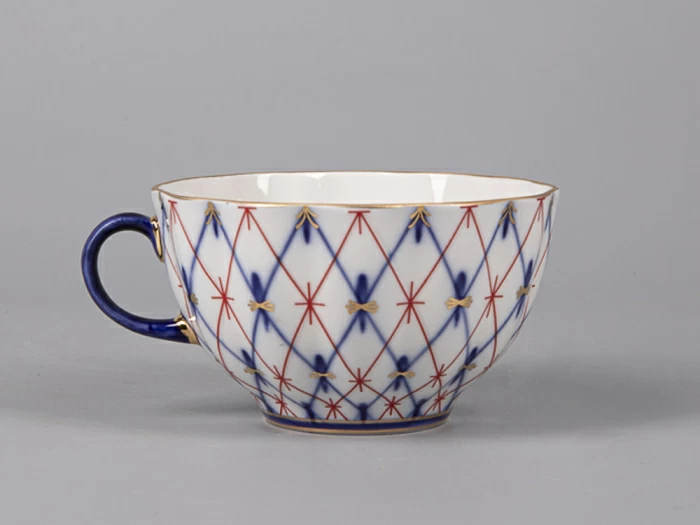 Чашка с блюдцем форма Тюльпан рисунок Сетка 1950, арт. 81.30860.00.1, 