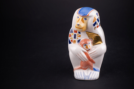 Скульптура Павиан с детенышем, рисунок Калейдоскоп, арт 62.09268.00.1