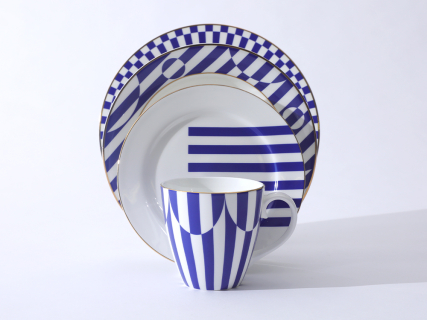 Тарелка глубокая 235 мм Стандартная-2 рисунок Да и нет Синий арт. 80.44733.00.1, 