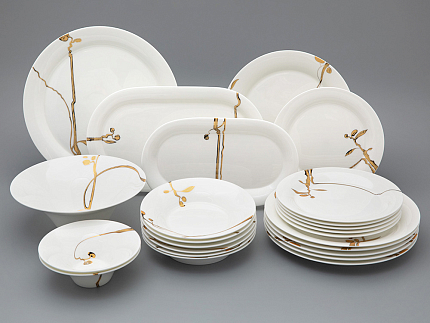 Сервиз столовый на 6 персон, 24 предметов, форма Юлиана, рисунок Лидия, арт 81.33227.00.1