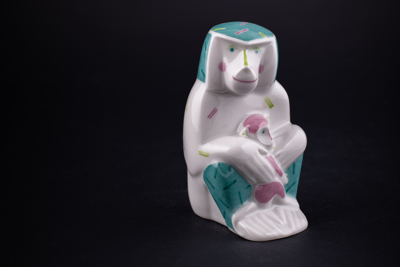 Скульптура Павиан с розовым детенышем, арт 62.08845.00.1, 