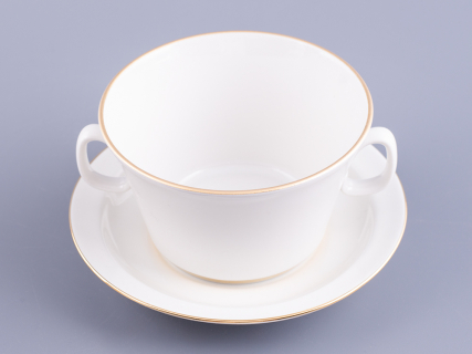Чашка с блюдцем для бульона Молодежная Золотая лента арт. 81.10974.00.1, 