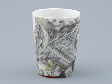 Бокал с блюдцем в подарочной упаковке, форма Гранд, рисунок Полководцы России Александр Суворов, арт. 81.32549.00.1