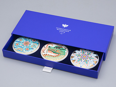 Подарочный набор Ёлочная игрушка Сфера Три стихии Дракон арт. 81.31607.00.1