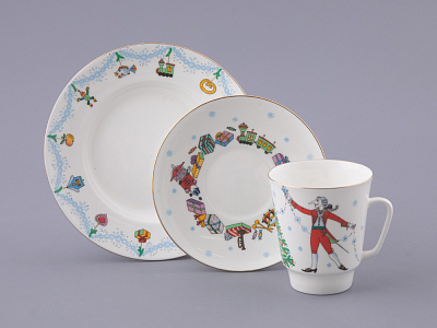 Трехпредметный комплект 165 мл форма Майская рисунок Балет Щелкунчик арт. 81.18006.00.1