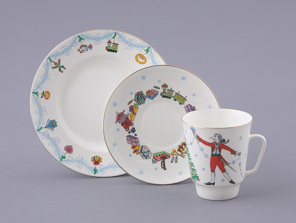 Трехпредметный комплект 165 мл форма Майская рисунок Балет Щелкунчик арт. 81.18006.00.1