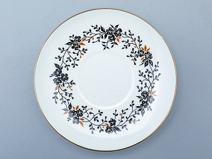 Трехпредметный комплект чайный форма Волна рисунок Тонкие веточки 155 мл арт. 81.14404.00.1