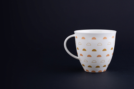 Чашка чайная Крем-брюле на форме Оливия, рисунок 4, арт 60.15935.00.1