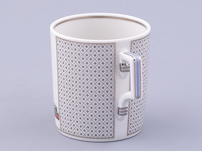 Чашка с блюдцем чайная, форма Гербовая, рисунок Серебряный город 1, арт. 81.32584.00.1