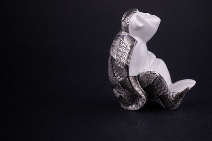 Скульптура Monkey, Серебряная арт 62.09311.00.1