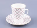 Чашка с блюдцем кофейная 165 мл.,  форма форма Майская,рисунок Розовая сетка арт. 81.13631.00.1, 