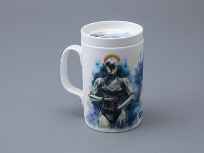 Бокал с блюдцем и крышкой 400мл в подарочной упаковке, форма Топ, рисунок Atomic Heart 1, арт 81.34448.00.1