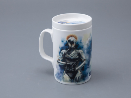 Бокал с блюдцем и крышкой 400мл в подарочной упаковке, форма Топ, рисунокAtomic Heart (Атомное Сердце) 1, арт 81.34448.00.1, 