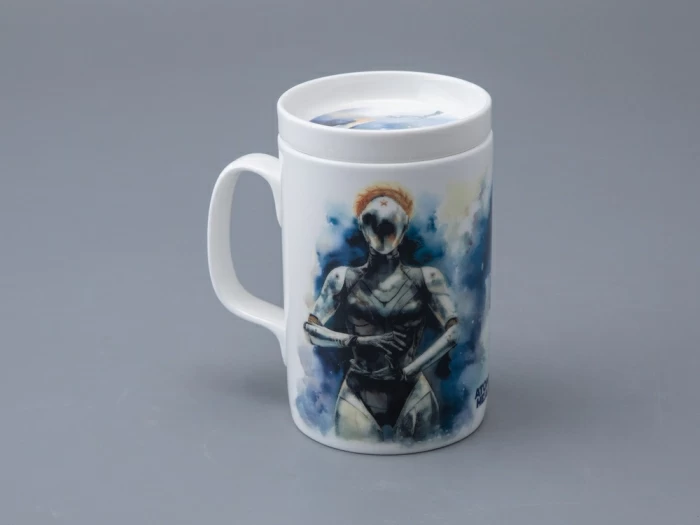 Бокал с блюдцем и крышкой 400мл в подарочной упаковке, форма Топ, рисунокAtomic Heart (Атомное Сердце) 1, арт 81.34448.00.1, 