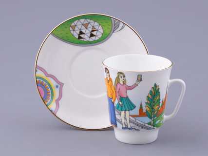 Чашка с блюдцем форма Майская, рисунок Парк Зарядье, арт. 81.32625.00.1, 
