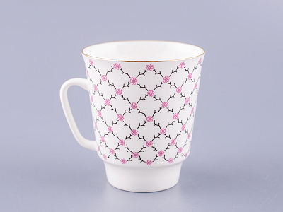 Чашка с блюдцем кофейная 165 мл.,  форма форма Майская,рисунок Розовая сетка арт. 81.13631.00.1