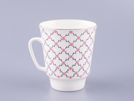 Чашка с блюдцем кофейная 165 мл.,  форма форма Майская,рисунок Розовая сетка арт. 81.13631.00.1