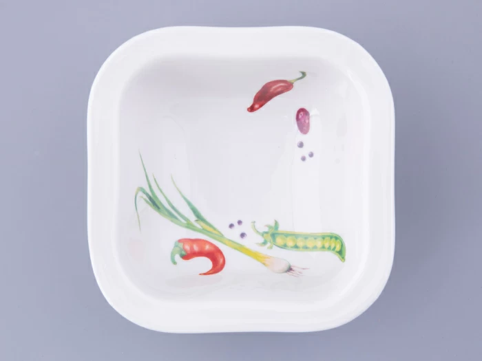 Салатник четырехпорционный форма Молодежная квадратный рисунок Мамина Дача, арт. 80.48023.00.1, 