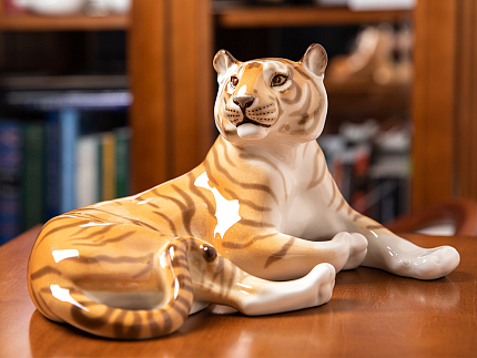 Скульптура Тигр большой размер, рисунок Цезарь арт. 82.38721.00.1