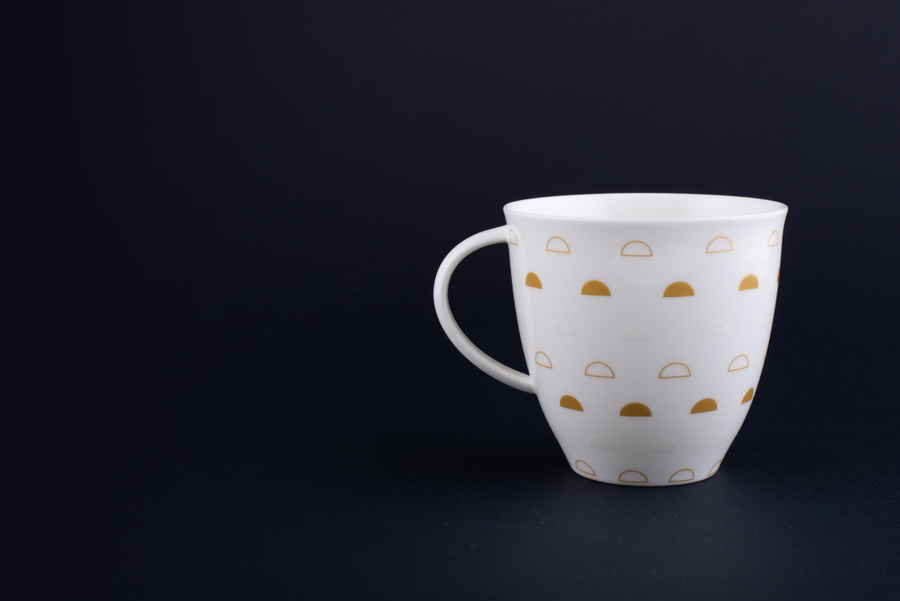 Чашка чайная Крем-брюле на форме Оливия, рисунок 5, арт 60.15937.00.1, 