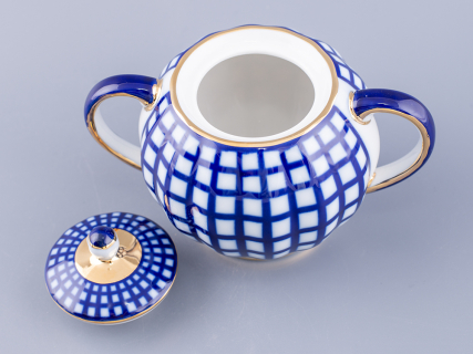 Сахарница Тюльпан Кобальтовая клетка арт. 80.03705.00.1, 