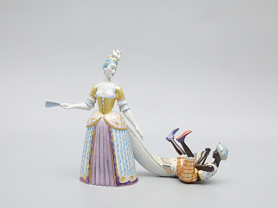 Скульптура Дама с арапчонком Петровская Ассамблея арт. 82.51222.00.1