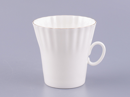 Чашка с блюдцем кофейная 175 мл.,  форма Одуванчик,  рисунок Золотой кантик арт. 81.13552.00.1