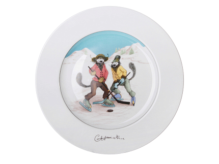 Декоративная тарелка, форма Mazarin, рисунок Отдай шайбу, арт. 81.23535.00.1