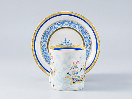 Сервиз чайный форма Гербовая рисунок Зимние забавы, 4 персон 11 предметов, арт. 81.14057.01.1