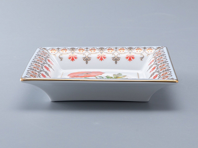 Подставка для мелочей в подарочной упаковке, форма Квадратная, рисунок Мак Восточный, арт 81.34216.00.1