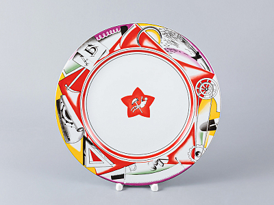 Тарелка декоративная 270 мм форма Европейская - 3 рисунок Инструменты по борту , арт. 80.97578.00.1