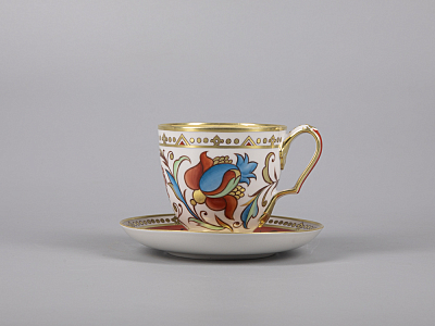 Сервиз чайный форма Александр III рисунок Русский, 6 персон 15 предметов арт. 81.30144.00.1