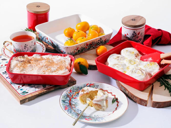 Набор для запекания с деревянной крышкой ( 2 предм.квадратные ) форма Стандартная рисунок Календа арт. 42.00043.00.1, 