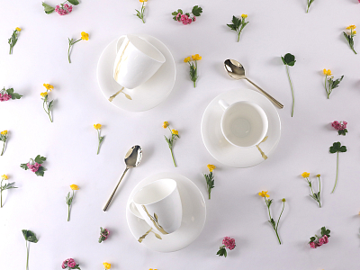 Сервиз чайный на 6 персон, 14 предметов, форма Оливия, рисунок Лидия, арт 81.31429.00.1