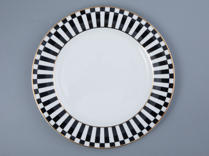 Тарелка плоская 270 мм форма Стандартная 2 рисунок Да и нет Черный арт. 80.45833.00.1, 