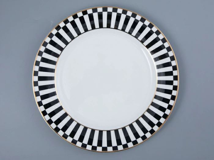 Тарелка плоская 270 мм форма Стандартная 2 рисунок Да и нет Черный арт. 80.45833.00.1, 