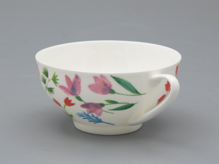 Чашка с блюдцем чайная форма Купольная рисунок Primavera, арт. 81.34274.00.1, 