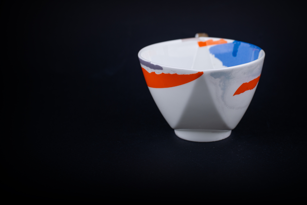 Чашка с блюдцем Белая ночь. Палитра, на форме Ковчег, арт. 61.21017.00.1, 