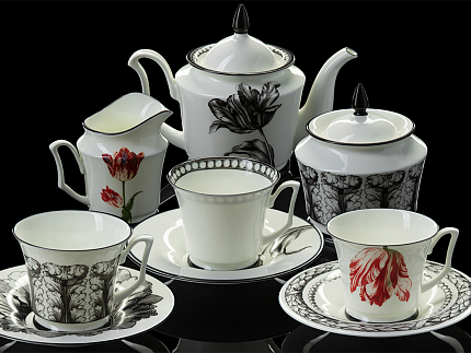 Подарочный набор чайник форма Юлия рисунок Сысоев. Волшебный сад I арт. 81.30910.00.1