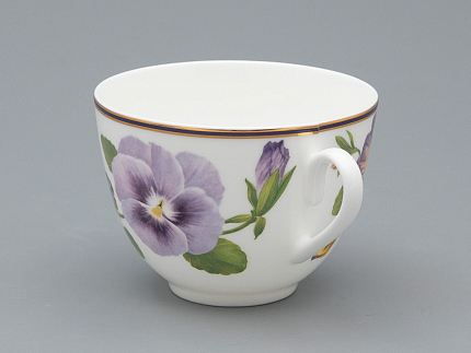 Чашка с блюдцем чайная форма Весенняя 2 рисунок Виола 2, арт. 81.34139.00.1