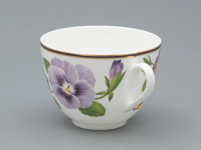 Чашка с блюдцем чайная форма Весенняя 2 рисунок Виола 2, арт. 81.34139.00.1, 