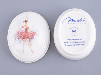 Туалетная коробочка форма Овальная рисунок Фея смелости арт. 80.86398.00.1