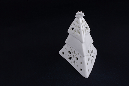 Подсвечник Елочка-геометрия, Белая, арт 60.15236.00.1