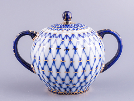 Сервиз чайный Тюльпан Кобальтовая сетка, 6 персон 14 предметов, арт. 81.20942.00.1